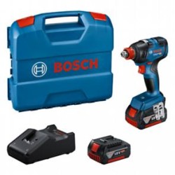 Акумулаторен ударен гайковерт Bosch GDX 18V-200, 2x4Ah батерии, зарядно и L-куфар